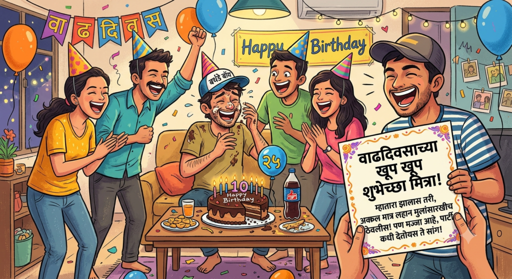 funny birthday wishes in marathi for friend