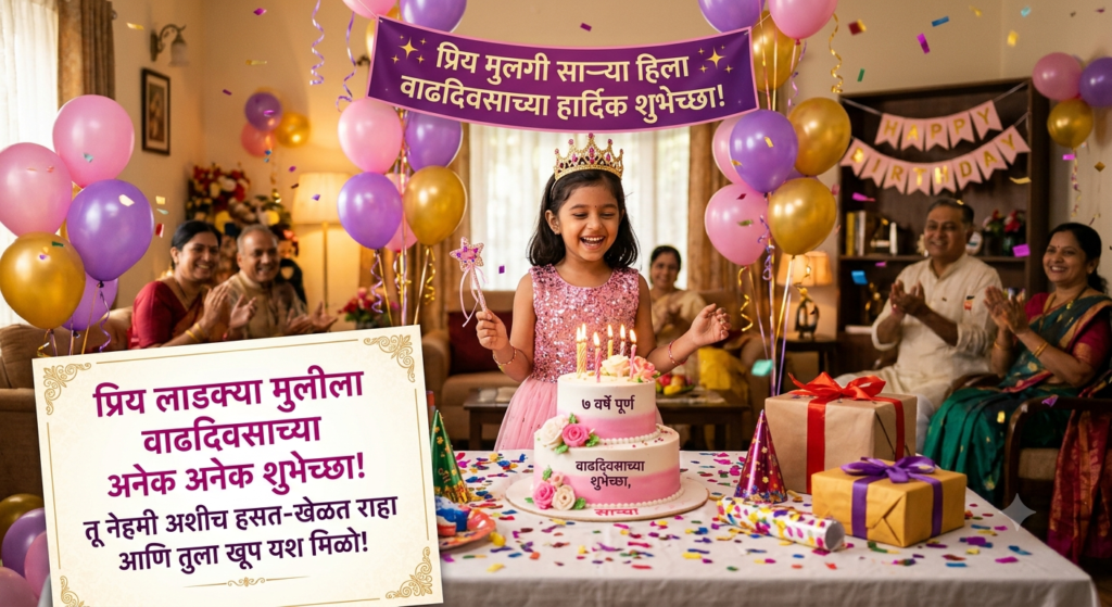 mulila birthday wishes in marathi