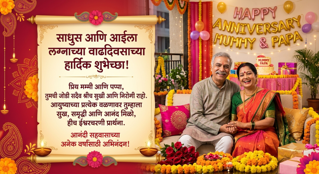 mummy papa anniversary wishes in marathi