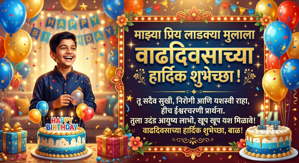 son birthday wishes in marathi text