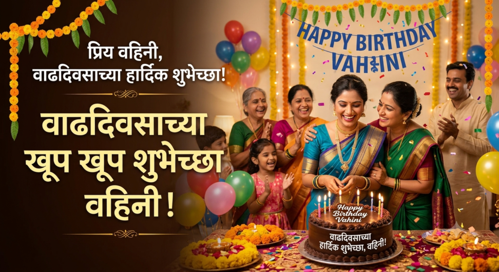 happy birthday vahini wishes in marathi