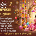 baby girl birthday wishes in marathi
