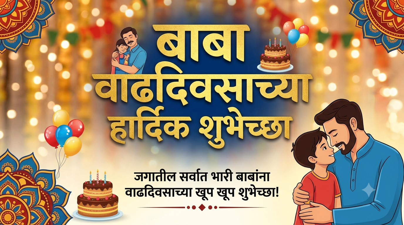 father birthday wishes in marathi